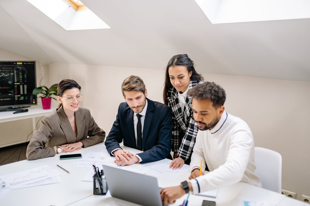 People working in the office.